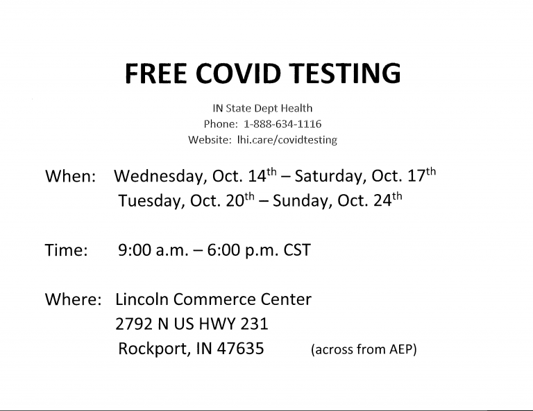 Spencer County Covid Testing Site
