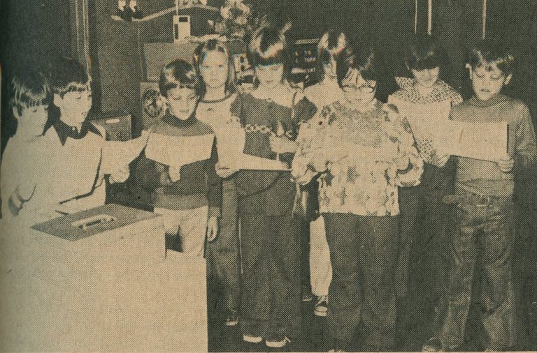 Dale News Dec. 5 1975: David Turnham Exceptional Children Classes Enjoy Swimming