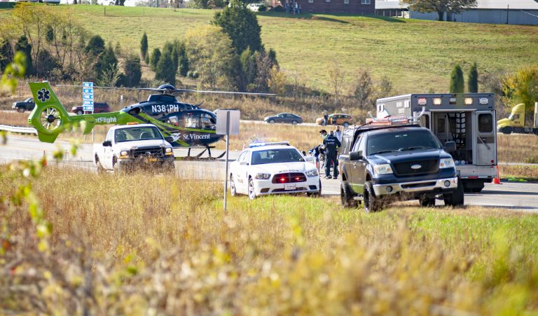 Two injured, one life-flighted after crash