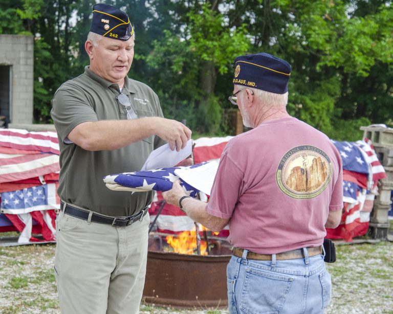Old Glories stand relieved in Flag Day retirement ceremony