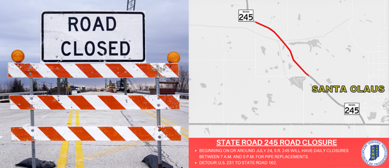 Daily road closures planned for State Road 245