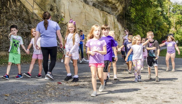 Rockport Elementary students hitting the books and pounding the pavement
