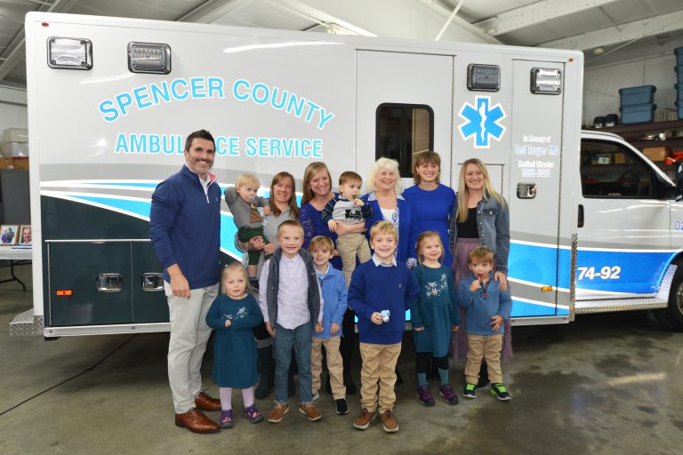 Spencer County’s newest ambulance dedicated to Dr. Ted Troyer