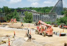 Midwest’s first and only Water Roller Coaster Rising from the Raging Rapids