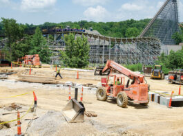 Midwest’s first and only Water Roller Coaster Rising from the Raging Rapids